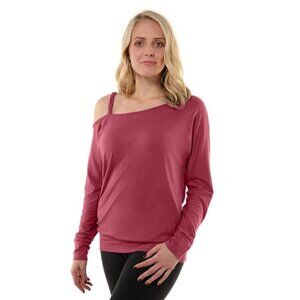 Soybu Women's Tunic Small Top Color: Flare Braided Strap Off Shoulder Look NWT